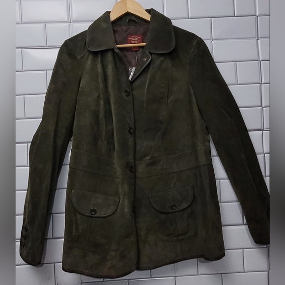 Eddie Bauer Jackets & Blazers - NWOT EDDIE BAUER Authentic Seattle Suede Washable Suede Jacket Button Front Patc